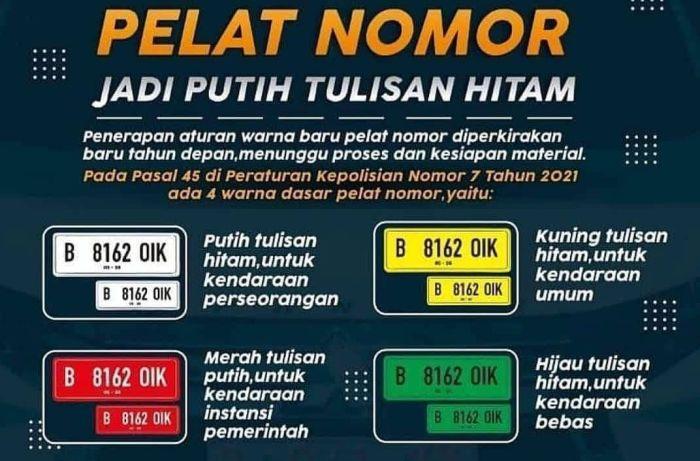 Perubahan Nomor Plat Kendaraan dan Pajaknya