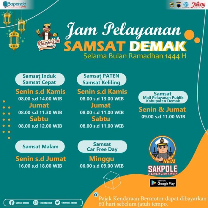 Keliling jadwal samsat kuningan waktu kota januari