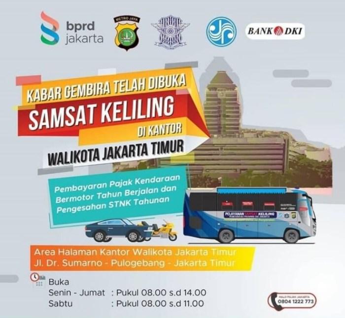 Jadwal SAMSAT Keliling Cikarang Timur