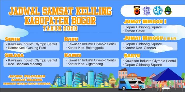 Jadwal SAMSAT Keliling senen