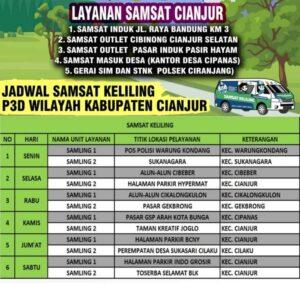 Jadwal SAMSAT Keliling Tanah Sareal