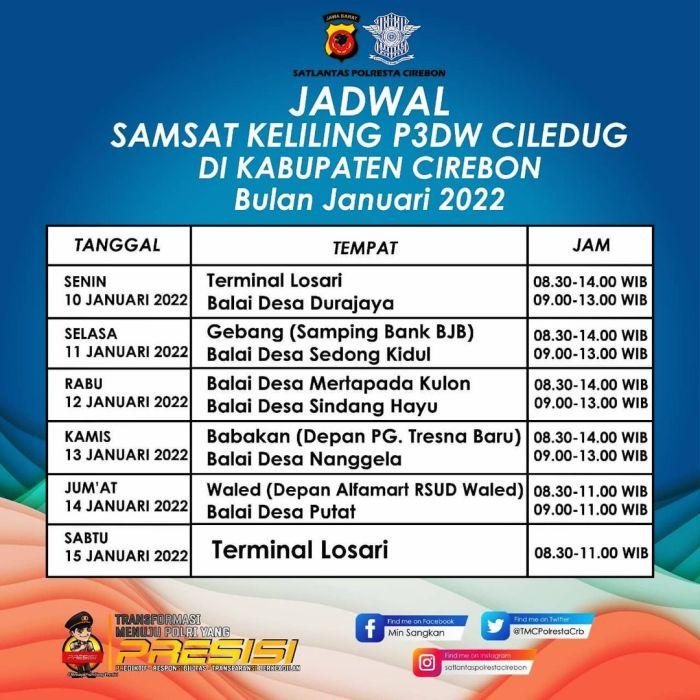 Keliling jadwal samsat kuningan waktu kota januari