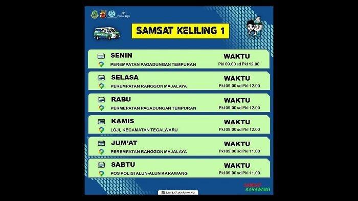 Jadwal SAMSAT Keliling Karawang Timur